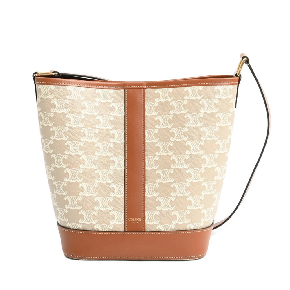 Celine Bucket Shoulder Bag Beige